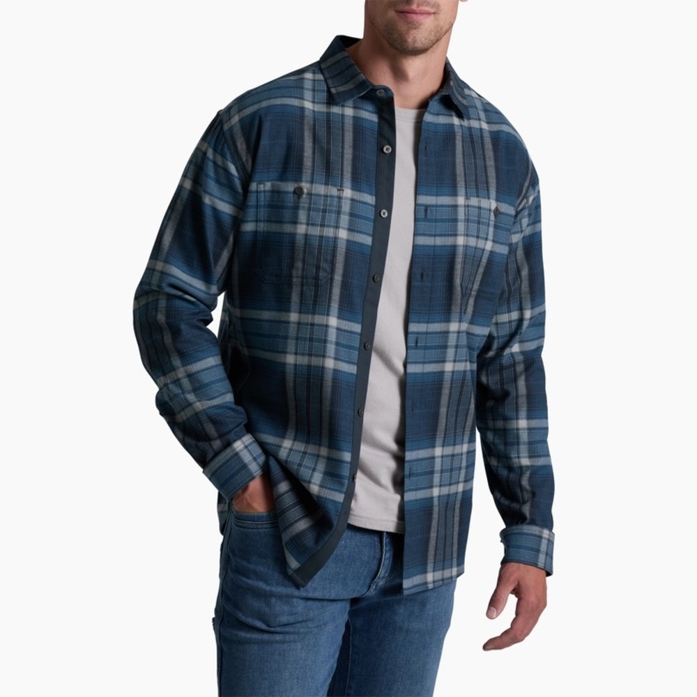 Kuhl Cotton Blend Fugitive Flannel Button Down Shirt